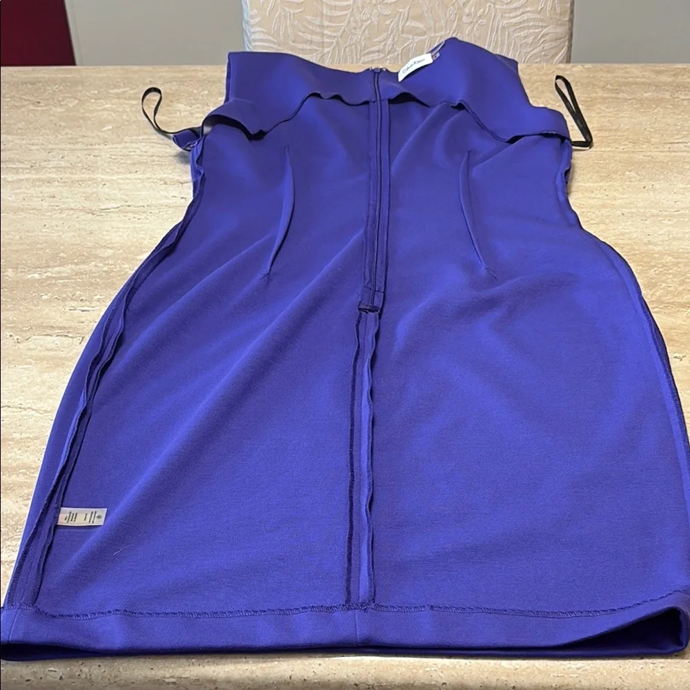 Calvin Klein Collection Blue Ruched Sheath Mini Dress-NWT - Picture 12 of 13